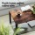 Artiss Coffee Table 2-Tier 104cm Rustic Brown Industrial Style, Particle Board, Metal Frame, Large Mesh Shelf