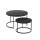 Artiss Tika Nesting Coffee Table Set of 2 - Faux Marble, E1 Grade MDF, Black, 80cm/60cm, Easy Assembly, 50kg Capacity
