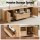 Artiss 2-Piece Pine TV Unit and Coffee Table Set 180cm Entertainment Unit 90cm Coffee Table Natural Woodgrain