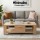 Artiss 2-Piece Pine TV Unit and Coffee Table Set 180cm Entertainment Unit 90cm Coffee Table Natural Woodgrain