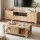Artiss 2-Piece Pine TV Unit and Coffee Table Set 180cm Entertainment Unit 90cm Coffee Table Natural Woodgrain
