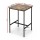 Artiss Vintage Bar Table 60x92cm - Walnut MDF Top, Metal Frame, H-Footrest, Anti-Slip Protectors, Easy Assembly