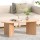 Artiss Coffee Table Oval, Pine, 110CM, Scandinavian Style, Durable, Easy Assembly, Child-Safe, Anti-Slip Base