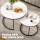 Artiss Nesting Coffee Table Set of 2 with Marble Effect Top, Metal Frame, 70cm & 50cm, Space-Saving, Easy to Assemble