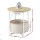 Artiss Round Coffee Table Side End Table 45cm with Built in Charging Station and Storage Basket 35kg