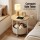 Artiss Round Coffee Table Side End Table 45cm with Built in Charging Station and Storage Basket 35kg