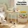 Artiss Round Coffee Table Side End Table 45cm with Built in Charging Station and Storage Basket 35kg