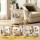 Artiss Round Coffee Table Side End Table 45cm with Built in Charging Station and Storage Basket 35kg