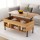 Artiss Lift Top Coffee Table, E1 Particle Board, Oak, 100x50x46cm, Dual-Function, Spacious Storage, Easy Assembly