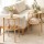 Artiss Set of 2 Round End Tables Pine 2‑Tier Side Tables Straw Rope Metal Detail 39x65cm Compact Boho