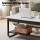 Artiss 2-Tier Coffee Table 80cm Marble Finish Rectangular Top Black Frame MDF for Living Room Décor and Storage
