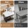 Artiss 2-Tier Coffee Table 80cm Marble Finish Rectangular Top Black Frame MDF for Living Room Décor and Storage