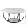Artiss 2-Tier Round Coffee Table 80cm Marble Finish White Black Double Storage Stable Metal Frame 80cm