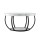 Artiss 2-Tier Round Coffee Table 80cm Marble Finish White Black Double Storage Stable Metal Frame 80cm