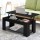 Artiss Black Lift-Top Coffee Table with Hidden Storage, 98x50x42cm, Sturdy Particle Board, Anti-Scratch Pads