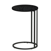Artiss Emma Black Round Coffee Table - Industrial Style, Durable & Space-Saving Side Table with 20KG Capacity