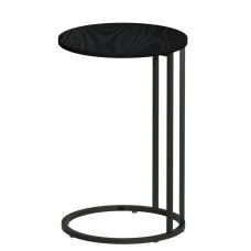 Artiss Emma Black Round Coffee Table - Industrial Style, Durable & Space-Saving Side Table with 20KG Capacity