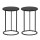 Artiss C-Shaped End Table Set of 2 Black Round Side Tables Space-Saving Sofa Laptop Bedside Stands