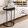Artiss C-Shaped End Table Set of 2 Black Round Side Tables Space-Saving Sofa Laptop Bedside Stands