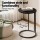 Artiss C-Shaped End Table Set of 2 Black Round Side Tables Space-Saving Sofa Laptop Bedside Stands