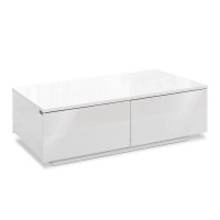 Artiss Coffee Table, Particle Board, White, 95x60x31cm, 4 Drawers, UV High-Gloss Finish, Modern Living Room Furniture