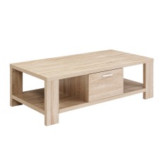 Artiss Coffee Table, Oak Woodgrain, 90x45x35.5cm, 1 Drawer, Contemporary Design, Sturdy, Easy Assembly, MAXI Series