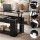 Artiss 2-Piece Black Floating TV Unit 200cm and Lift-Top Coffee Table with Hidden Storage 98cm Set