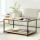 Artiss Coffee Table, Particle Board & Steel, 93cm, Walnut, Industrial Style, Open Shelf, Easy Assembly