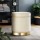 Artiss Cream Velvet Ottoman Storage Footstool - Round, Tufted, Multi-use Seating with Gold Ring, 120kg Capacity