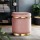 Artiss Velvet Pink Ottoman Foot Stool – Round, Tufted, Sturdy with Gold Accents, 40x40x45cm, 120kg Capacity, No Assembly