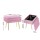 Artiss Ottoman Storage Foot Stool, Velvet, 50x34x42cm, Pink, Elegant Seating with Hidden Storage and Gold Metal Legs