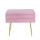Artiss Ottoman Storage Foot Stool, Velvet, 50x34x42cm, Pink, Elegant Seating with Hidden Storage and Gold Metal Legs
