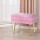 Artiss Ottoman Storage Foot Stool, Velvet, 50x34x42cm, Pink, Elegant Seating with Hidden Storage and Gold Metal Legs