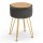 Artiss Ottoman Storage Foot Stool, Grey Velvet, Round, Reversible Table Lid, MDF Frame, Metal Legs, 32x32x46cm