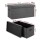 Artiss Foldable Storage Ottoman Footstool - Faux Linen Fabric, 76x38cm, Hidden Storage, 300kg Capacity, Grey