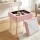 Artiss Pink Storage Ottoman Vanity Foot Stool with Reversible Lid Faux Fur Metal Legs 150kg Capacity