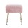 Artiss Pink Storage Ottoman Vanity Foot Stool with Reversible Lid Faux Fur Metal Legs 150kg Capacity