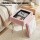 Artiss Pink Storage Ottoman Vanity Foot Stool with Reversible Lid Faux Fur Metal Legs 150kg Capacity