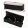 Artiss 140cm Fluted Black Storage Ottoman Blanket Box - Faux Linen Upholstery, Hinged Lid, Multi-functional Seating