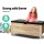 Artiss Oak Leather Storage Ottoman Blanket Box - Chic, Durable Seating & Ample Storage for Modern Homes