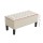 Artiss 96cm Linen Taupe Storage Ottoman Blanket Box - Multi-Functional Seating, Footstool & Storage Solution