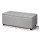Artiss 97cm Storage Ottoman Blanket Box - Light Grey Faux Linen, Tufted Button Design, Solid Wood, Ample Storage Space