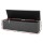 Artiss 140cm Dark Grey Faux Linen Storage Ottoman Blanket Box - Elegant Tufted Seat, Extra-Long Design, Ample Storage