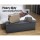Artiss 140cm Dark Grey Faux Linen Storage Ottoman Blanket Box - Elegant Tufted Seat, Extra-Long Design, Ample Storage