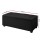 Artiss 97cm Black Faux Linen Storage Ottoman Blanket Box - Luxury Seating & Ample Storage with Solid Wood Frame