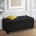 Artiss 97cm Black Faux Linen Storage Ottoman Blanket Box - Luxury Seating & Ample Storage with Solid Wood Frame