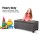 Artiss 97cm Grey Storage Ottoman Blanket Box - Faux Linen, Solid Wood, 100kg Capacity, Multi-Functional Seat & Storage