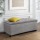 Artiss 97cm Light Grey Storage Ottoman Blanket Box - Faux Linen, Solid Wood Lid, 100kg Capacity, Elegant Home Décor