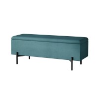 Artiss Velvet Storage Ottoman Blanket Box, Green, 140cm, Stylish & Functional Seating with Ample Storage Capacity