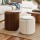 Artiss Accordion Folding Paper Stools Set 2 Pack Natural Kraft with Cushions Hexagon Honeycomb 100KG